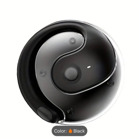 Open Ear Bluetooth 5.3 Ear Hook Sport Earbuds with Charging Case - Black - Picture 4 of 7